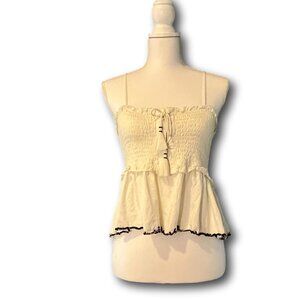 BOGO AEO Smocked Crop Tank with Embroidered Details